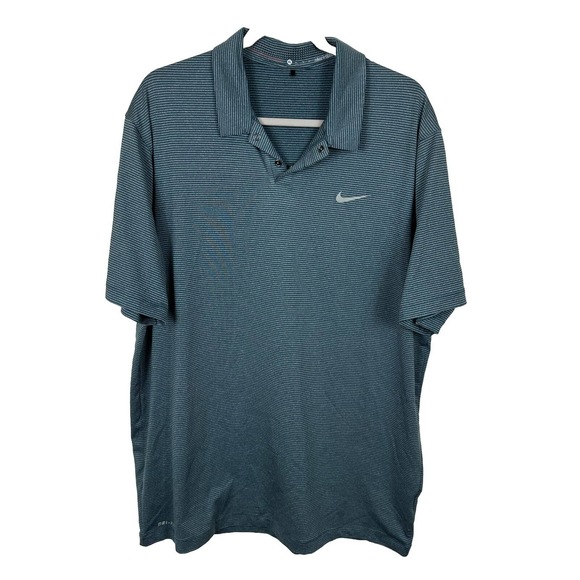 Nike Golf Tiger Woods Collection Mens Polo Shirt Size XL Teal Green Dri-Fit - Picture 1 of 8